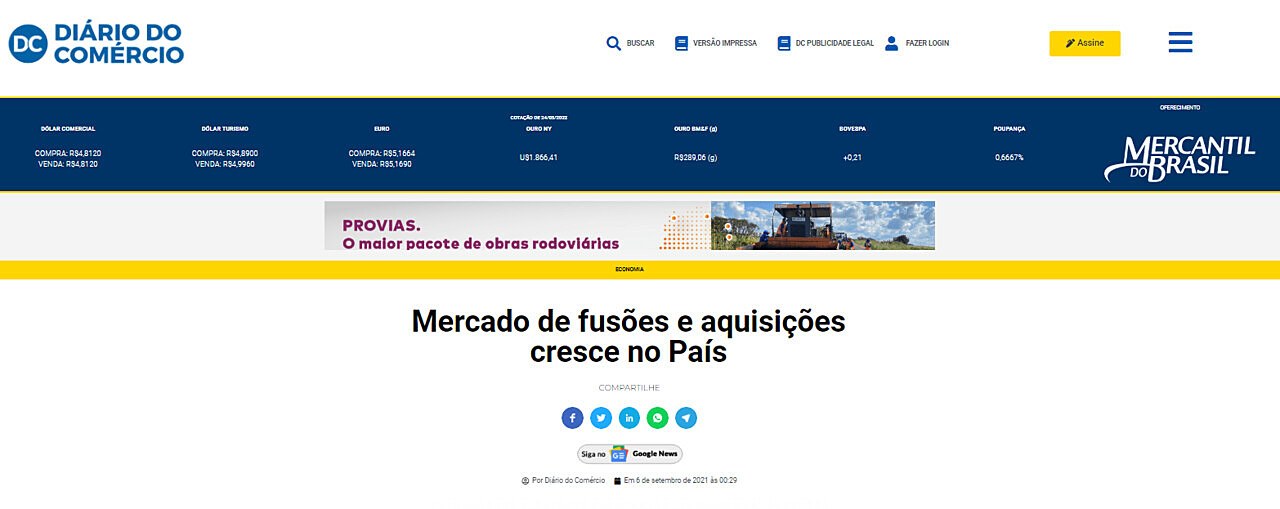 Mercado de fuses e aquisies cresce no Pas